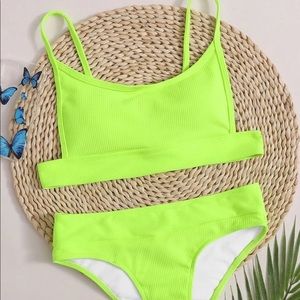 Lime green bikini